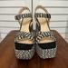 Jessica Simpson Shoes | Jessica Simpson Black And White Chevron Platform Heels | Color: Black/White | Size: 9