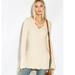 Free People Tops | Free People Xs Oversized Criss Cross Tunic Top Sweater Boho | Color: Cream | Size: Xs