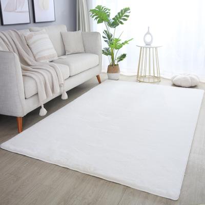 Hochflor-Teppich AYYILDIZ TEPPICHE "POUFFY 5100", beige (cream), B:200cm H:20mm L:290cm, Polyester, Teppiche, Läufer, weicher glatter Softflor, Kaninchen Fell Haptik, waschbar Image