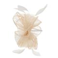 Housoutil 3pcs Bridal Headband Ornament Gauze Hair Hoop Headpiece for Women Boho Alligator Hair Clips Mini Tiara Fascinators Hair Clip Hairpin Hat Feather Hair Accessories Travel