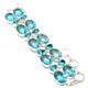 VACHEE London Blue Topaz Quartz Handmade Heavy Bracelet 7-9" For Girls Women 925 Sterling Silver Plated Jewelry From 1040