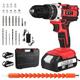 LabTEC 21V Electric Cordless Drill Driver Set, Powerful Motor Driver LED Screwdriver with 2 x 3000mAh Batteries and Charger, Suitable for Home, Garden and DIY Working