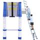 Telescopic Ladders Multi-Purpose Extendable Ladder telescopic ladder 8m/ 7m/ 6.2m/ 5m/ 4m/ 3.8m/ 2.6m Telescopic Extension Ladder, Aluminum Telescoping Ladders for Rooftop Home Loft RV Attic vision