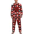 Poker Card Chess Board Red Black Soft Mens Pyjamas Set Comfortable Long Sleeve Loungewear Top And Bottoms Gifts S