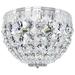 Petit Crystal 5.5"H x 8"W 3-Light Flush Mount in Silver