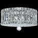 Plaza 7.5"H x 12"W 4-Light Crystal Flush Mount in Polished Stainl