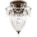 Bagatelle 9.5"H x 8"W 1-Light Semi-Flush Mount in Heirloom Bronze