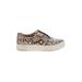 J/Slides Sneakers: Tan Snake Print Shoes - Women's Size 6 - Round Toe