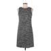Aqua Casual Dress - Shift: Gray Marled Dresses - New - Women's Size Medium