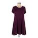 Old Navy Casual Dress - A-Line Scoop Neck Short sleeves: Burgundy Dresses - Women's Size Medium Petite