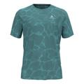 Odlo Zeroweight Chill-Tec Crew Neck Running Shirts Men - Blue Grey, Size XXL