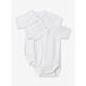 Pack of 2 Short Sleeve Bodysuits for Newborn Babies, by Petit Bateau white