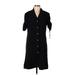 lucy Casual Dress - Shirtdress: Black Dresses - Women's Size Large