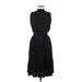 NANETTE Nanette Lepore Casual Dress - Midi Mock Sleeveless: Black Print Dresses - Women's Size 8