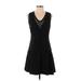W118 by Walter Baker Casual Dress - A-Line: Black Grid Dresses - Women's Size X-Small