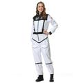 Colorful House Men Astronaut Onesie Adult Male Astronaut Costume White Space Suit Costume Halloween Spaceman Outfit, White&black, S