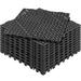 VEVOR 12" x 12" Garage Flooring Tile in Black | 12 H x 12 W x 0.6 D in | Wayfair HZXSJDDHS12PQ3YS0V0