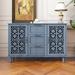 Charlton Home® Cleothis 2 - Door Accent Cabinet Wood in Blue | 31.5 H x 47.25 W x 15.75 D in | Wayfair 2F2AFBEAE5E84E0D860D9434151B9357