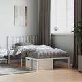 George Oliver Istref Metal Open-Frame Bed Metal in White | 35.4 H x 41.3 W x 81.5 D in | Wayfair 2EEB797C3B1E4B60B9D2C14FA85A7C2A