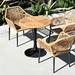 Bayou Breeze Arthor Round 2 - Person 27.56" L Outdoor Restaurant Bistro Set Wood/Metal/Teak in Black/Brown/White | 27.56 W x 27.56 D in | Wayfair