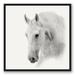 Union Rustic White Horse Framed On Canvas Print Canvas in Gray/White | 31.75 H x 31.75 W x 1.75 D in | Wayfair DCF793392C234967A573E6D5E1EEF24F