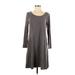 Garnet Hill Casual Dress - Shift: Gray Dresses - Women's Size Small