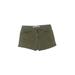 Denim Co Denim Shorts: Green Print Bottoms - Women's Size 2 - Dark Wash