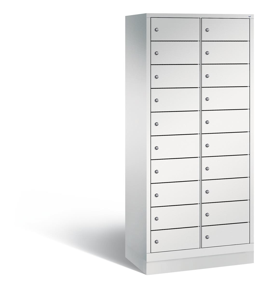 C+P Schließfachschrank Evolo, H1800xB810xT500mm, 7035/7035 Image