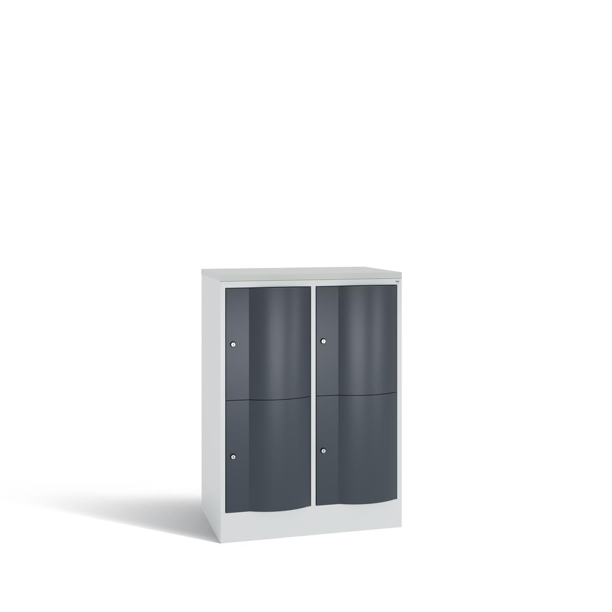 C+P Schließfachschrank Resisto, H1077xB772xT540mm, 7035/7016 Image