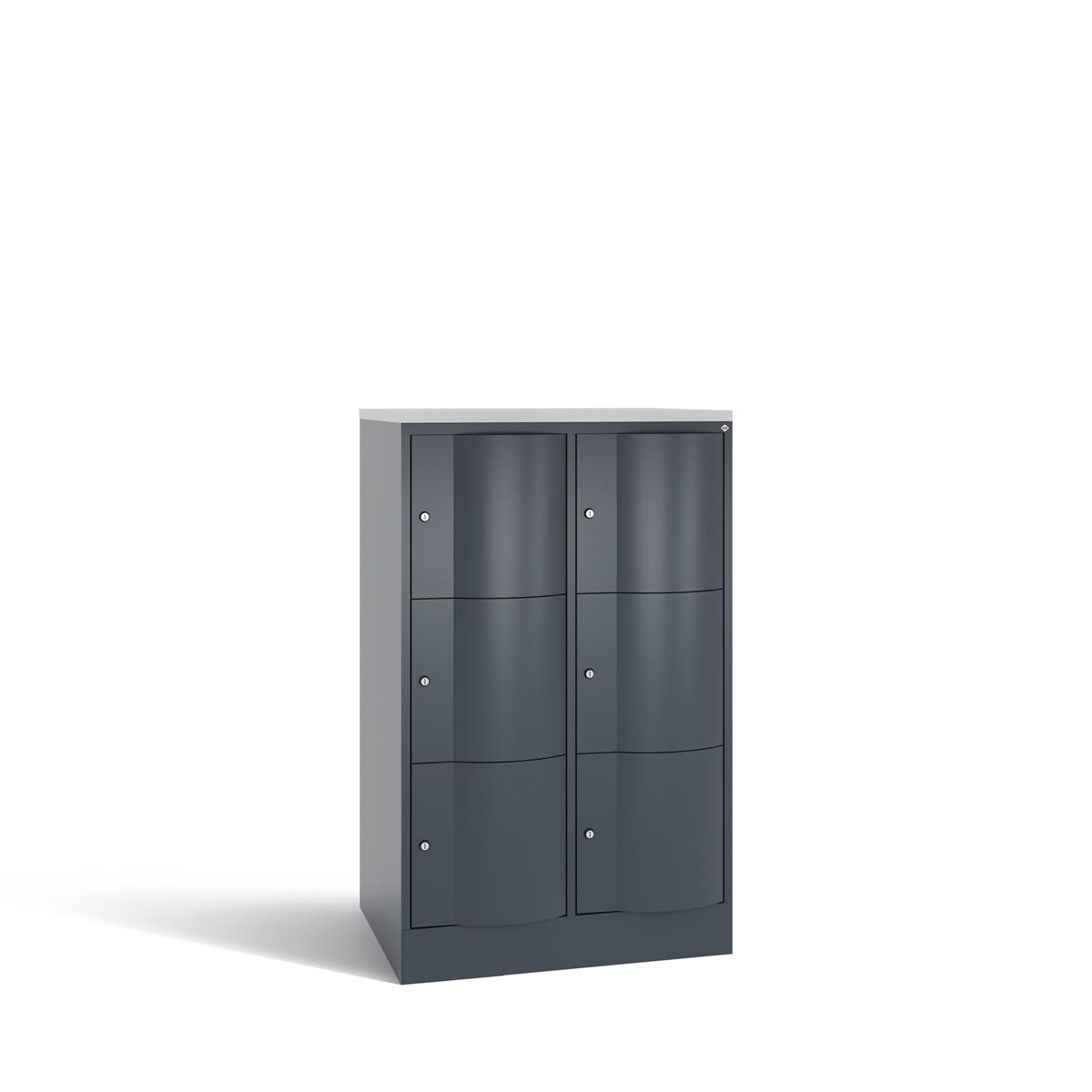 C+P XL-Schließfachschrank Resisto, H1255xB772xT640mm, 7016/7016 Image