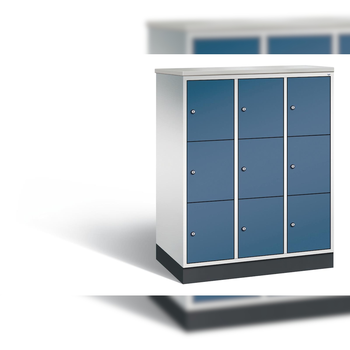 C+P Schließfachschrank Intro, H1255xB920xT490mm, 7035/5023 Image