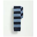 Brooks Brothers Men's Silk Knit Bold Guard Striped Tie | Light Blue | Size L/XL