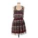 A. Byer Cocktail Dress: Red Aztec or Tribal Print Dresses - Women's Size Medium