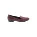 Clarks Flats: Burgundy Solid Shoes - Women's Size 7 1/2 - Almond Toe