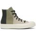 Taupe & Green Chuck 70 Patchwork Suede Sneakers