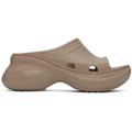 Beige Crocs Edition Pool Slides