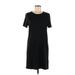 Lumiere Casual Dress - Shift: Black Solid Dresses - Women's Size Medium