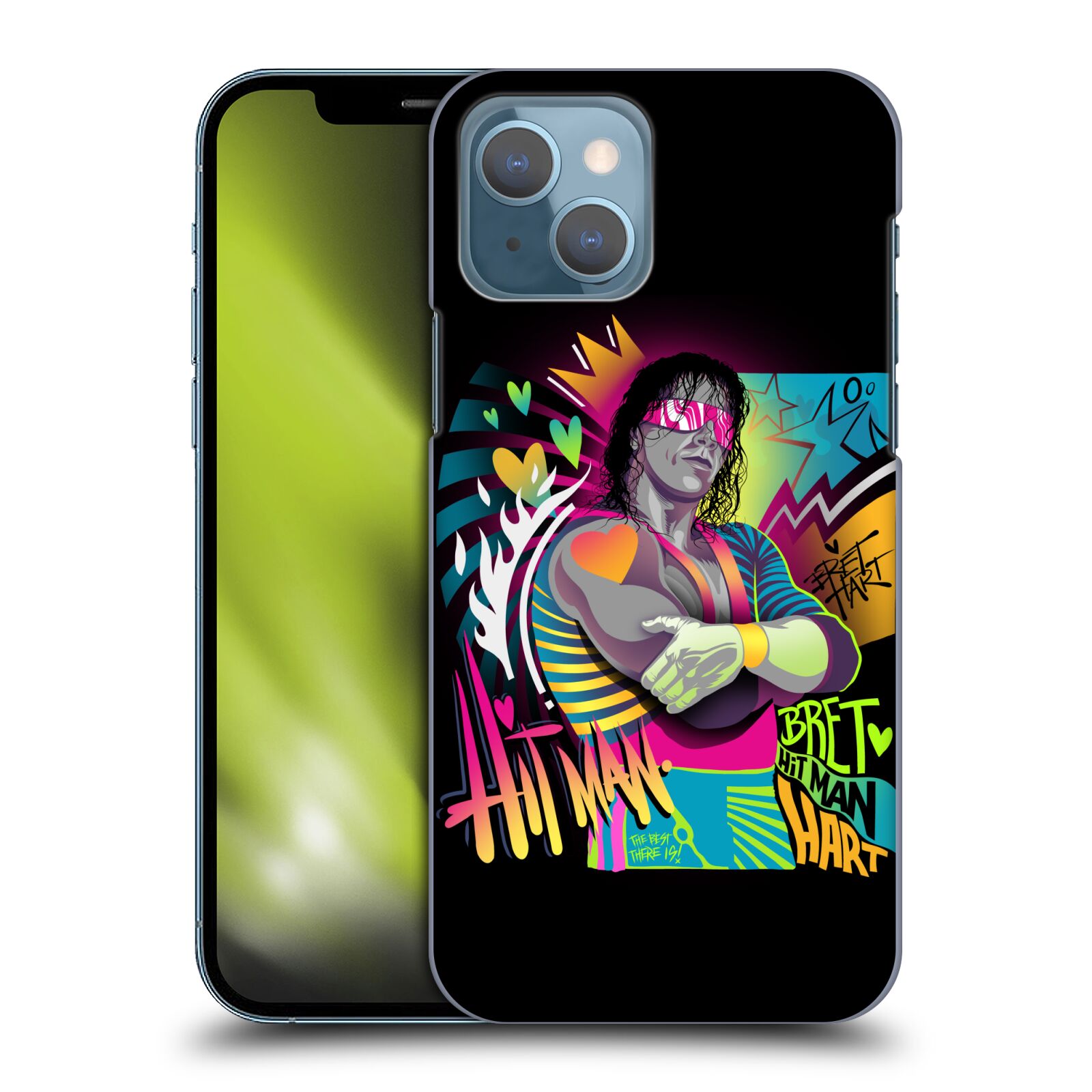 WWE Bret Hart Neon Art Phone Case - iPhone Image