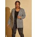 Plus Size Greek Key Boyfriend Blazer