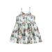 Musuos Kids Girl Dresses Sleeveless V Neck Floral Rabbit Print Princess A-Lined Party High Waist Dress