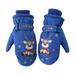 Baocc Accessories Kids Winter Gloves Snow Ski Waterproof Thermal Insulated Gloves for Boys Girls Toddler Children Youth for Cold Weather Gloves Mittens Blue