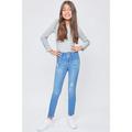 YMI Jeans Girls 3 Button Essential Skinny Jeans With Faux Front Pockets