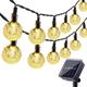 Solar String Lights 50 LED 23ft Solar Globe String Lights Outdoor 8 Modes Twinkle Lights with Memory String Lights for Garden Patio Yard