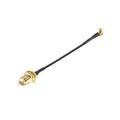 MMCX Male Right Angle To SMA Female Bulkhead Pigtail Antenna Coaxial RF1.37 Low Loss Cable RF Coaxial Connector 4inch