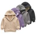 KYAIGUO Kids Toddler Winter Hooded Sweatshirt for Girls Boys Fall Zip Front Fleece Hoody Sweatshirt Jacket Size 3-14T