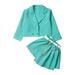 Cute Fall Outfits For Toddler Kids Baby Autumn Solid Cotton Long Sleeve Shirt Skirts Set Suit Clothes Baby Outfit Sets Unisex A 3 Years-4 Years