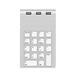 Mechanical Numeric Keypad Wired USB 18-key Numpad 3 USB Ports Hub for Laptop Computer (Silver)