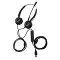 Leylor Headset with Microphone USB - Call Center USB Headset Light Weight Noise Cancelling USB Call Center Headset with Microphone