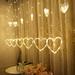 TOFOTL LED Heart-shaped Hanging Curtain Lights String Net Xmas Home Party Home Decor G Enrich Tiny Home