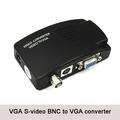 BNC to VGA S-Video Converter Box Adapter Coaxial Video to VGA Monitor Signal to Display